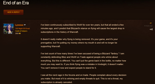 Illustration for article titled World Of Warcraft Players Are Pissed Their Characters Can’t Fly